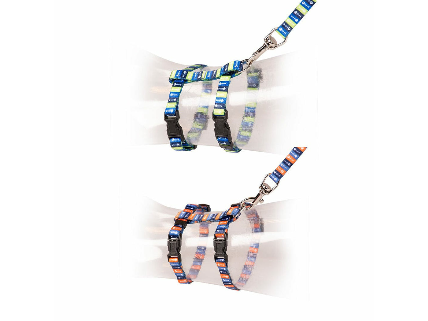 Kitten Walking Set Fish Bones 15-25cm / 8mm-125cm Mixed Colors