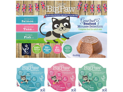 Gourmet Seafood Mousse Selection 6x85gm /Little BigPaw