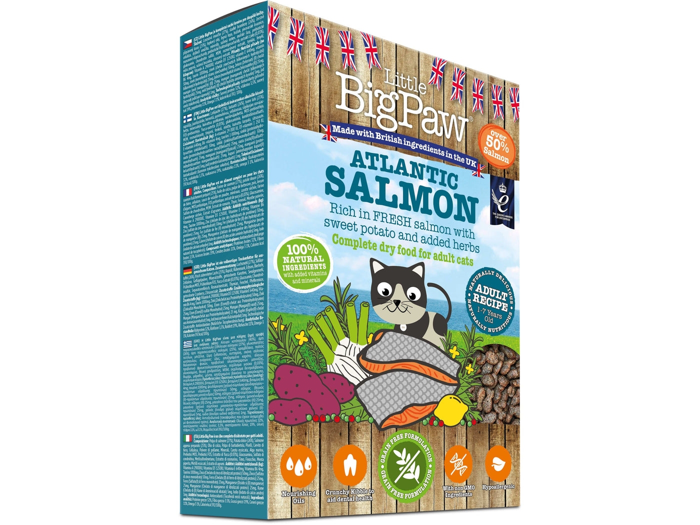 Atlantic Salmon Complete dry food for Adult Cats 350gm /Little BigPaw