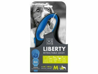 LIBERTY Dog Retractable Leash Blue - M / Blue