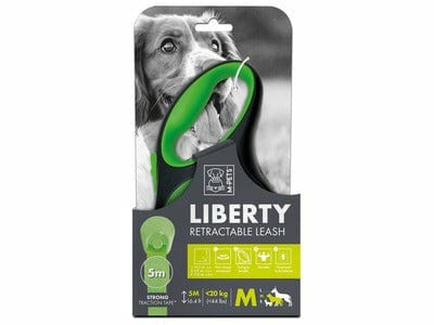LIBERTY Dog Retractable Leash Blue - M / Green