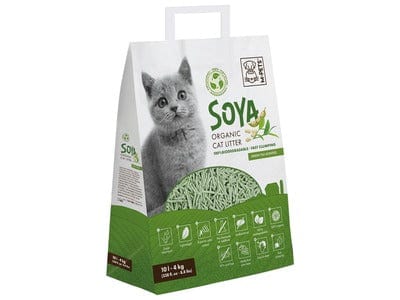فضلات القطط العضوية من الصويا بالشاي الأخضر المعطرة 10 لتر - قابلة للتحلل بنسبة 100% 