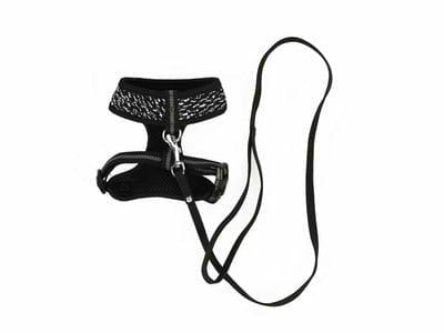 LETSGO Cat Harness & Leash Set -  Black