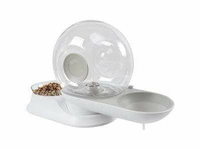 Snail Water Dispenser & Food Bowl 2 In 1 Grey