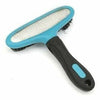 Double-Sided Slicker Brush – Black &amp; Blue, 15x17 cm