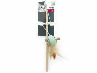 MOUSE CAT WANDS - 35 CM YELLOW, GREEN, BLUE, PINK