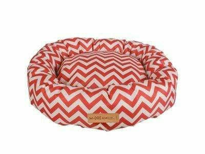 Tasmania Round Cushion Red & White