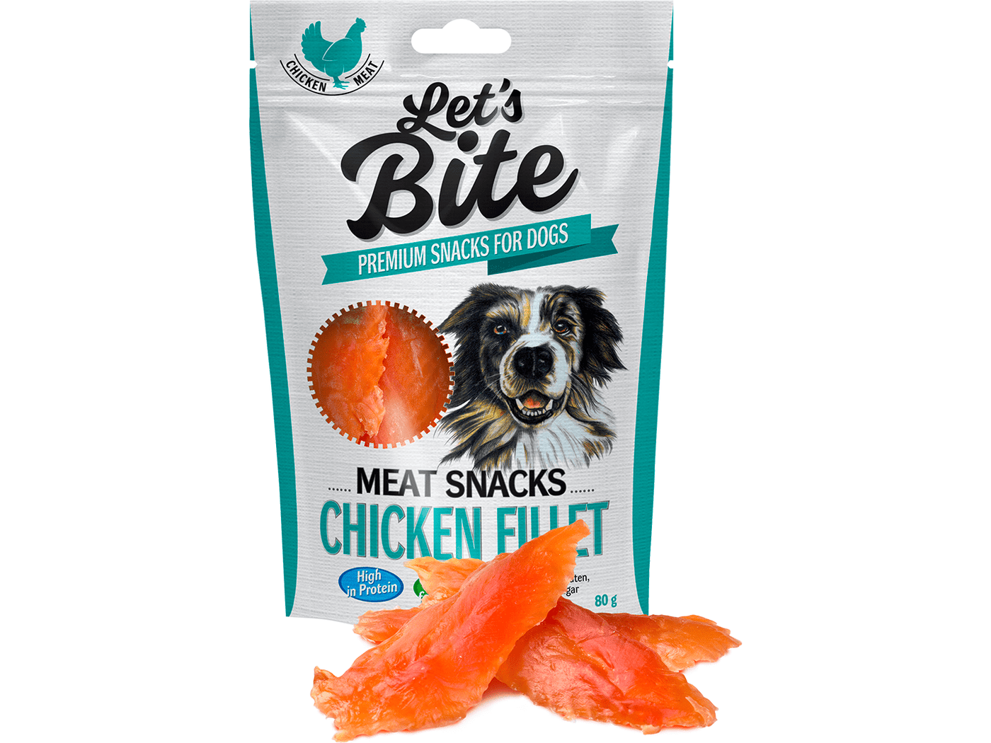 Brit Let’s Bite Meat Snacks. Chicken Fillet 80 g