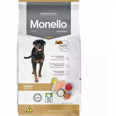 Monello Special Premium Adult Dog Food (7kg) with chicken, designed for energy, digestibility, and intestinal health, reducing stool volume and odor while promoting oral hygiene