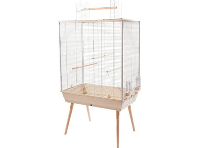 NEO by ZOLUX Trendy Bird Cage – Stylish and Spacious with Wooden Legs for Your Feathered Friends!