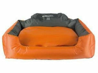 Natuna Basket Dog Bed – Medium (80x65x22 cm) – Orange &amp; Grey