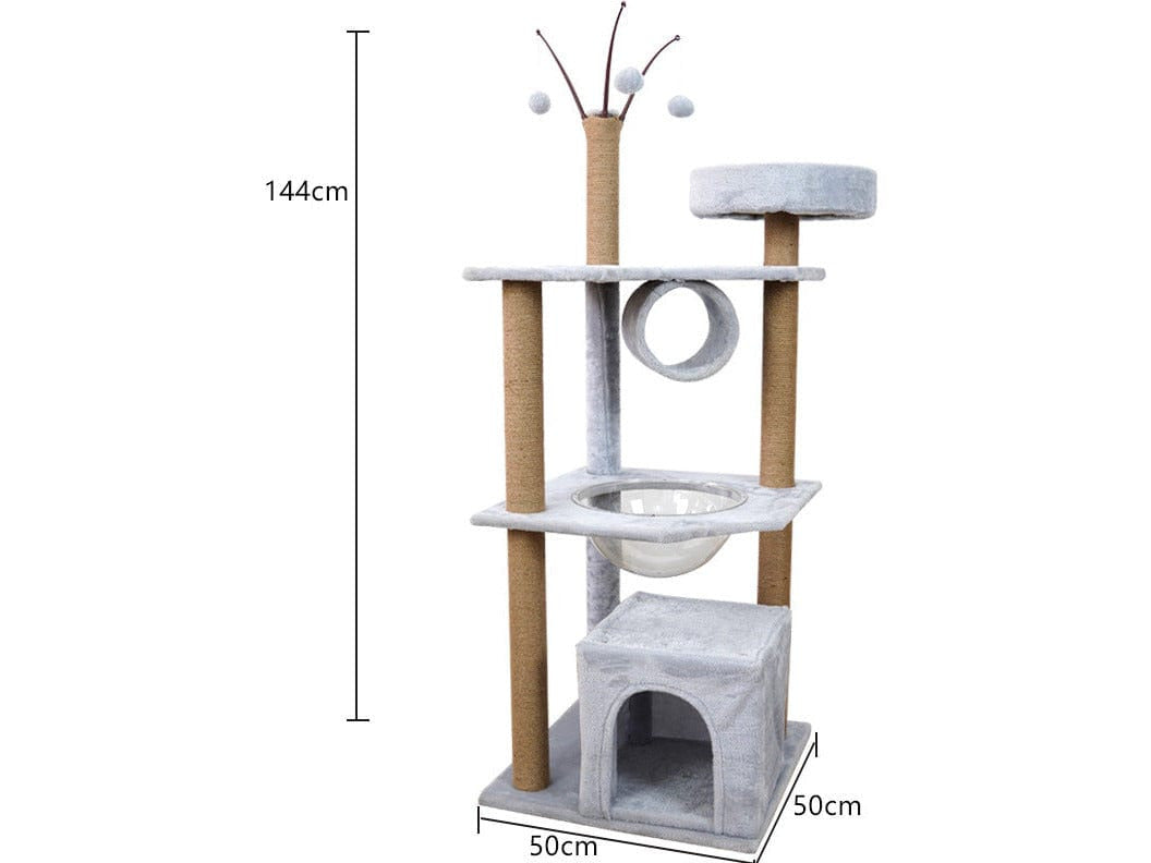 Cat Tree & Scratching Light Grey 50*50*144