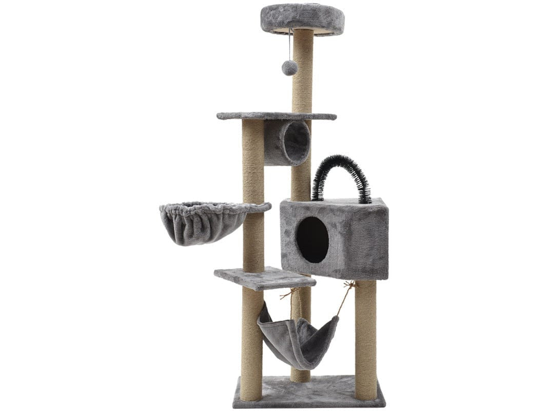 Cat Tree & Scratching Dark Grey Brown Beige 60*40*155