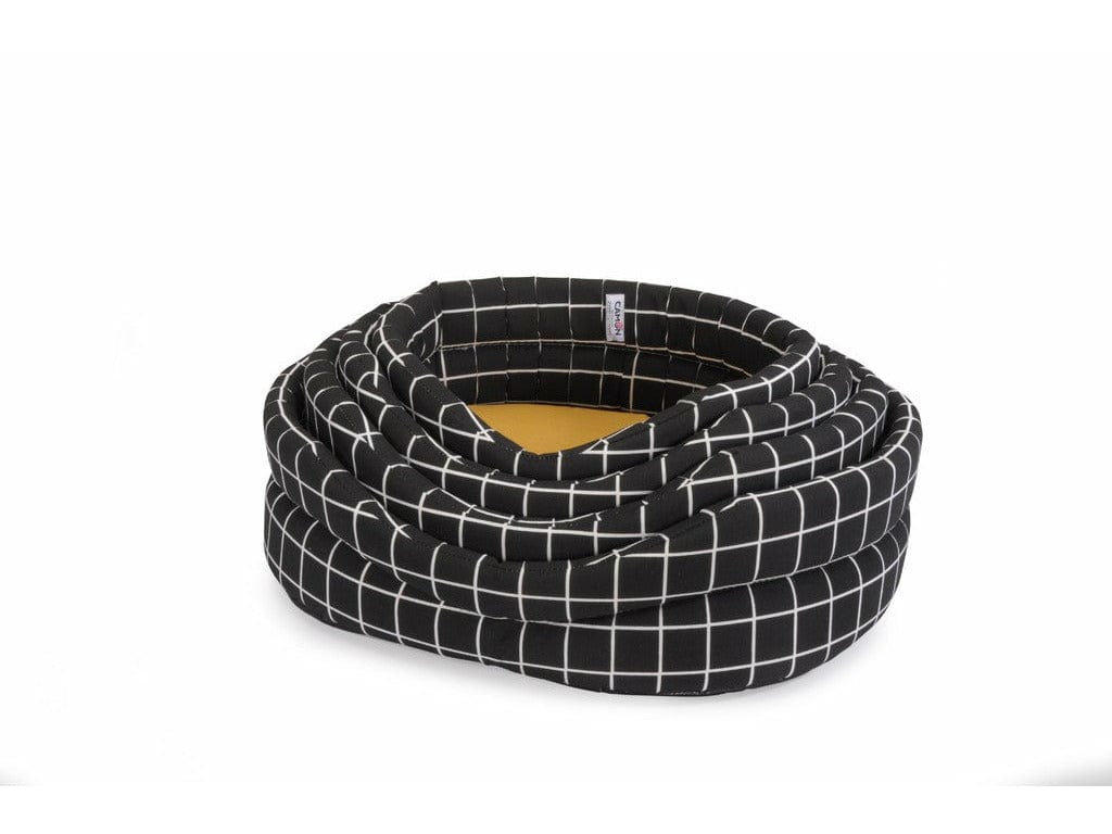Oval Pet Bed Set "Digital Check"