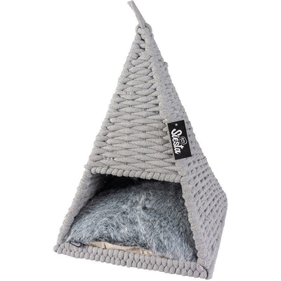 Oyster Tipi in Cotton Rope 37x37x55cm Grey