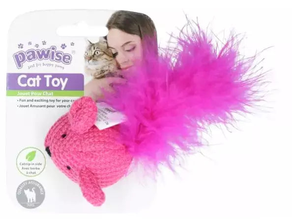 PAWISE Wool mice toy asst