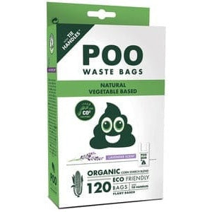 POO Bio Waste Bags with Handle – Lavender Scented, 120 Bags