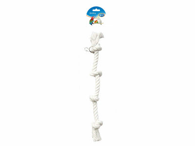 Parrot Rope with 6 Knots 74cm White