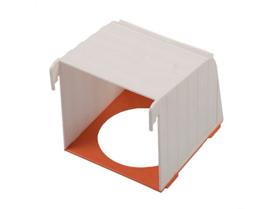 Plastic Birdhouse Without Nest White/Orange