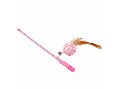 Playing Rod Catchy Paper Ball 46x4x3.5cm Pink