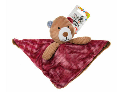 Plush Bear Mat Dog Toy with Squeaker - 23 x 22 x 9.5 cm