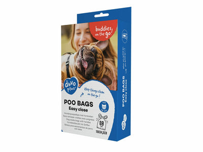 Poo Bags Classic Easy Close 80st - 18x34.5cm Black
