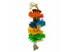 Raffia Grass Pompom with Bamboo and Coconut - S (24.1x6.4x6.4cm, Multicolour)