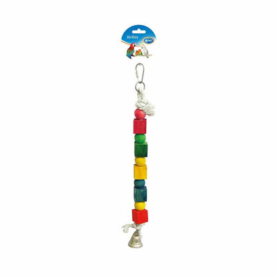 Rope Ring With Colourful Cubes &amp; Bell 35cm