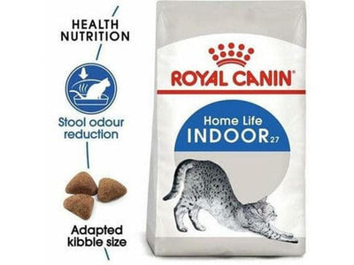 Royal Canin Indoor 27 is a balanced food for indoor cats that promotes healthy digestion, weight management, and hairball control