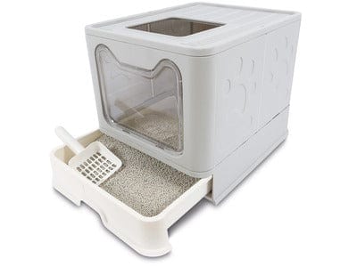 SILE Foldable Cat Litter Box – Top &amp; Front Opening