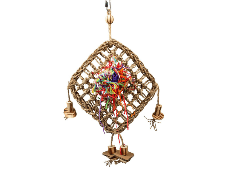 Seagrass Climbing Net with Blocks 46x28x14cm Multicolour