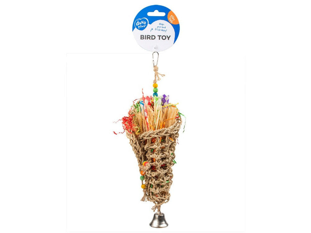 Seagrass Shredder Tube with Bell 44x14.5x11cm Multicolour