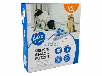 Seek 'n Snack Puzzle - Triangle 24x24x5.5cm White/Blue