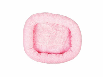 Sheepskin Bed Oval 40x45cm Pink