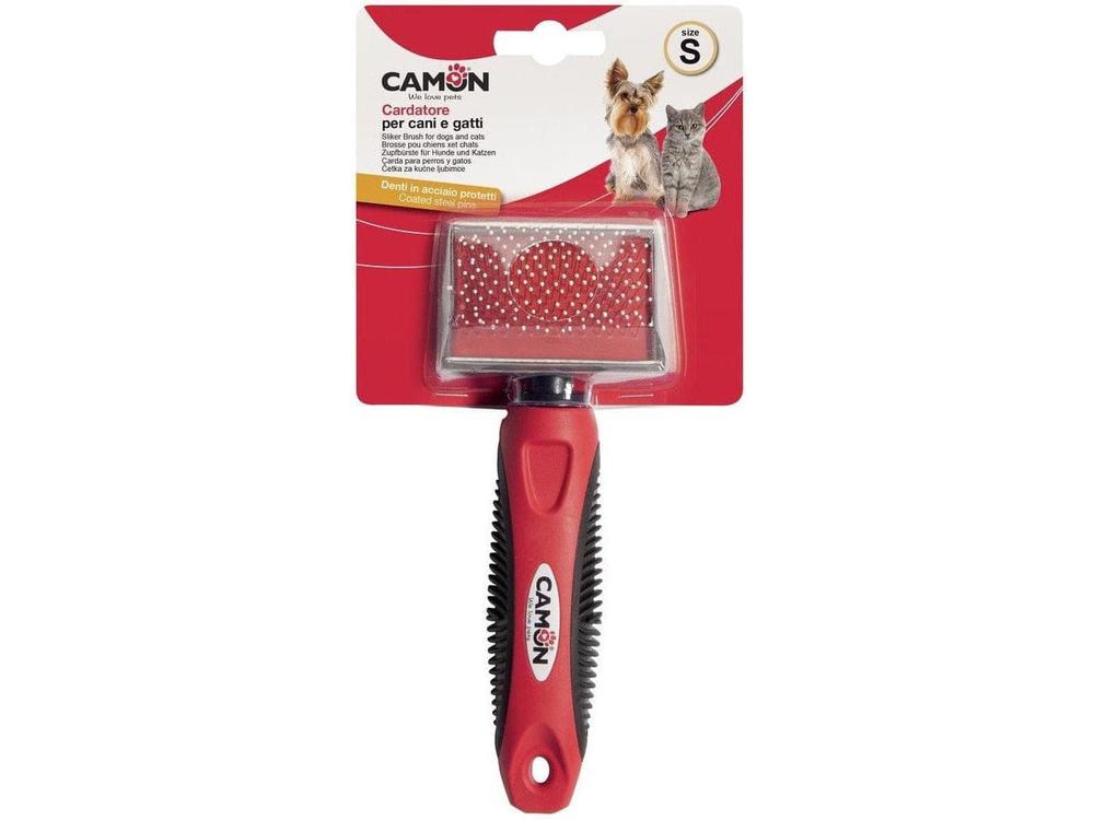 Slicker Brush with Stainless Steel Plastic-Coated Pins (85x45mm) - Medium