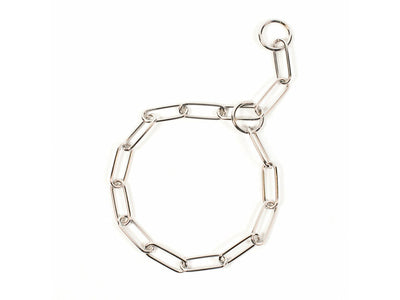 Slip Collar with Big Links, Chromed 60cm/4mm