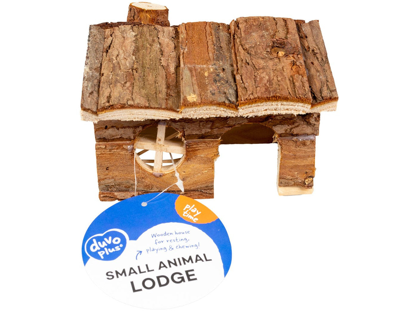 Small Animal Wooden Lodge Bark
