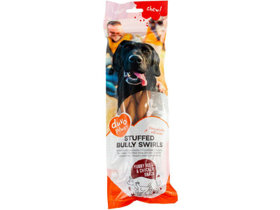 Stuffed chew snacks with bull's pizzle &amp; chicken