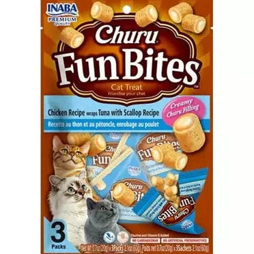 Churu Fun Bites Chicken Recipe Wraps Tuna with scallop front