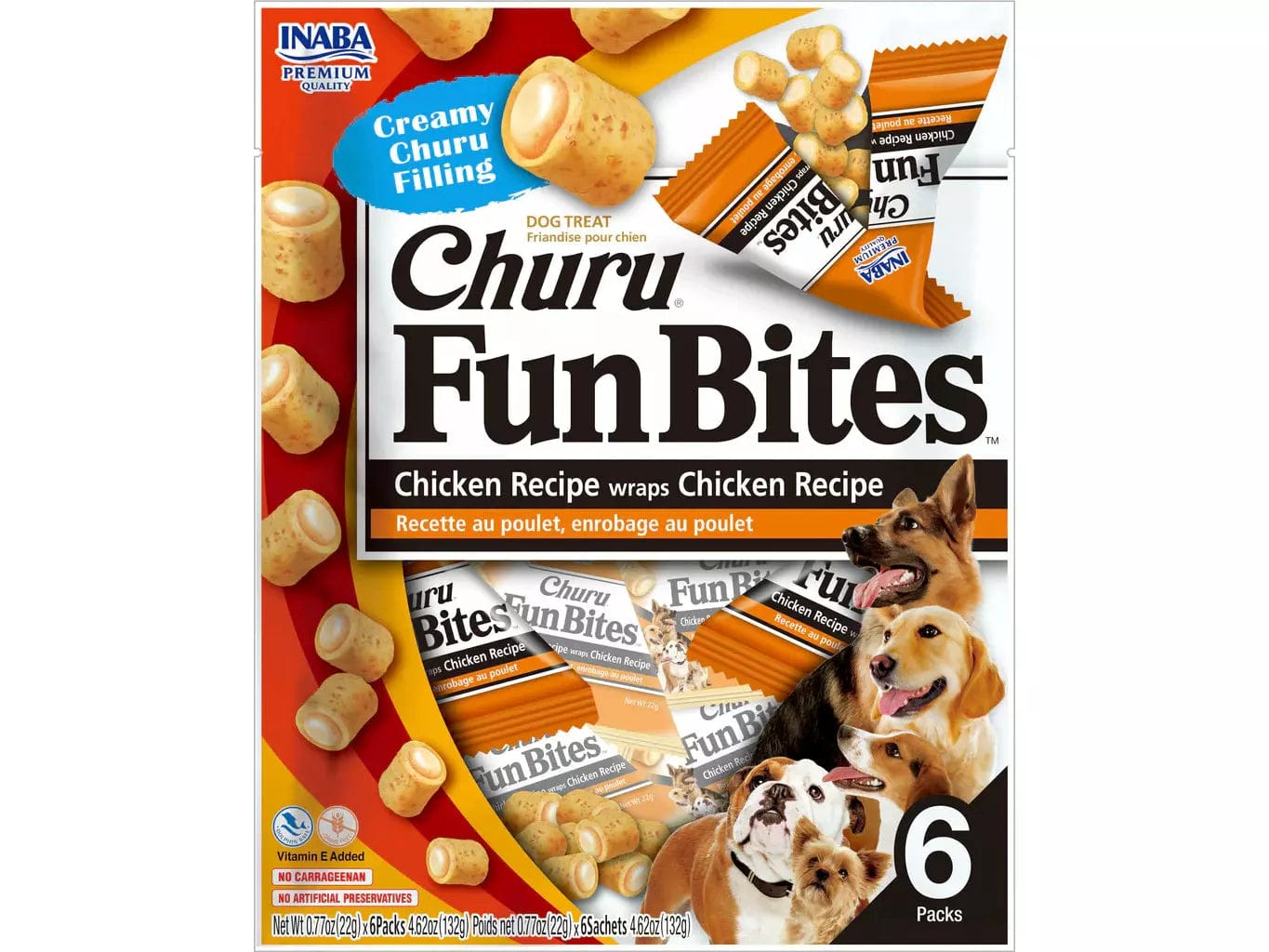 Churu Fun Bites Chicken Recipe wraps Chicken 22gx6 Pouches