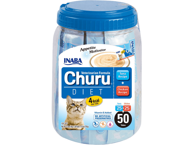 Churu Diet Tuna Recipe & Chicken Recipe 14gX 50 tubes in 1 bottle