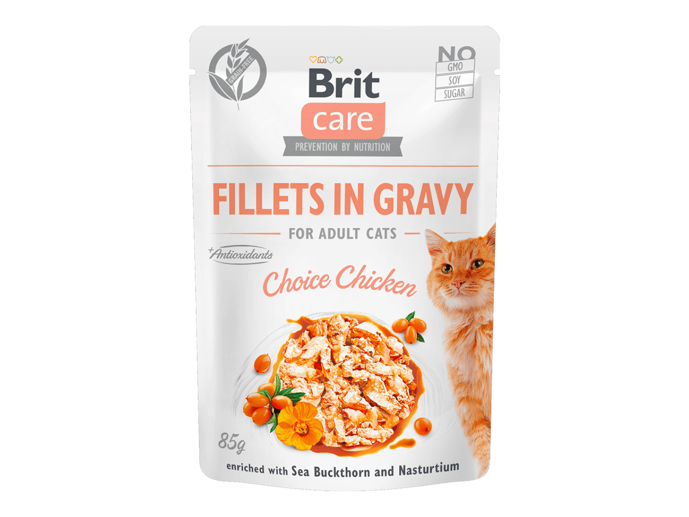 Brit Care Cat Fillets in Gravy Choice Chicken  85 g