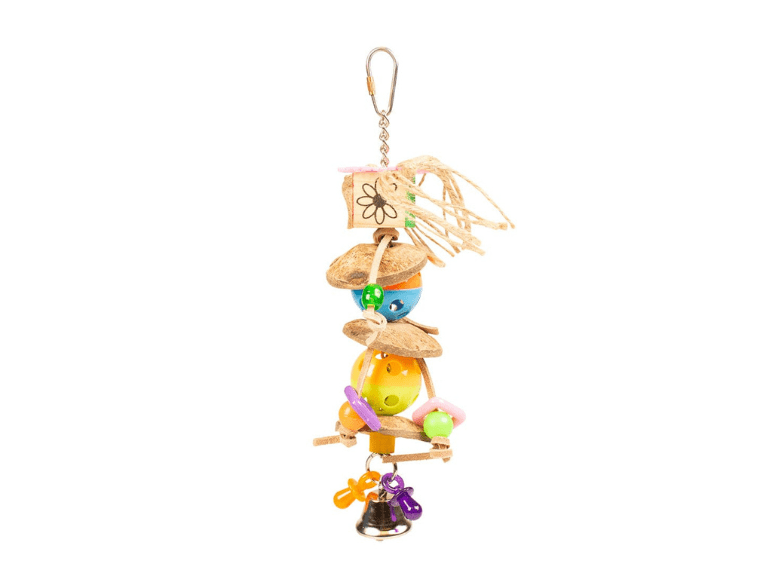 Birdtoy Colourful Toy With Cocos And Bells 27,5x7x7cm