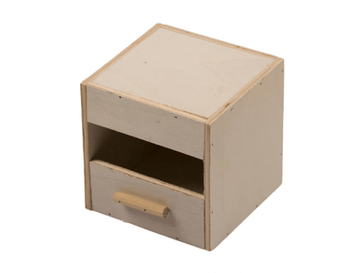 NEST BOX EXOTIQUES 1/3 OPEN FOR AVIARIES 12,5x12x12,5cm