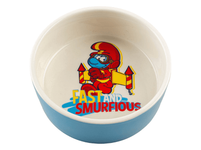 Jeptpack Smurf feeding bowl 500ml - 15x15x6cm white/blue