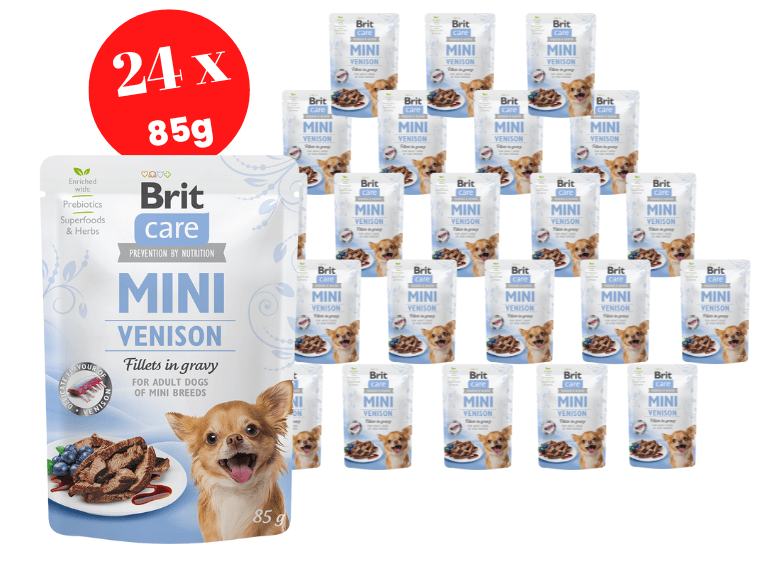 Brit Care Mini Venison fillets in gravy 24x85g