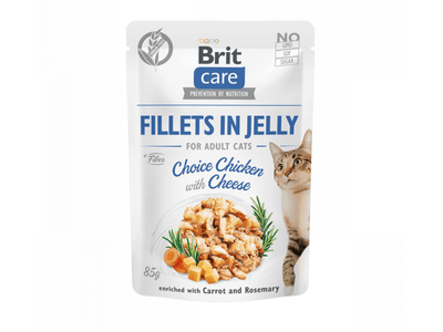 Brit Care Cat Fillets in Jelly Choice Chicken with Cheese 85 g