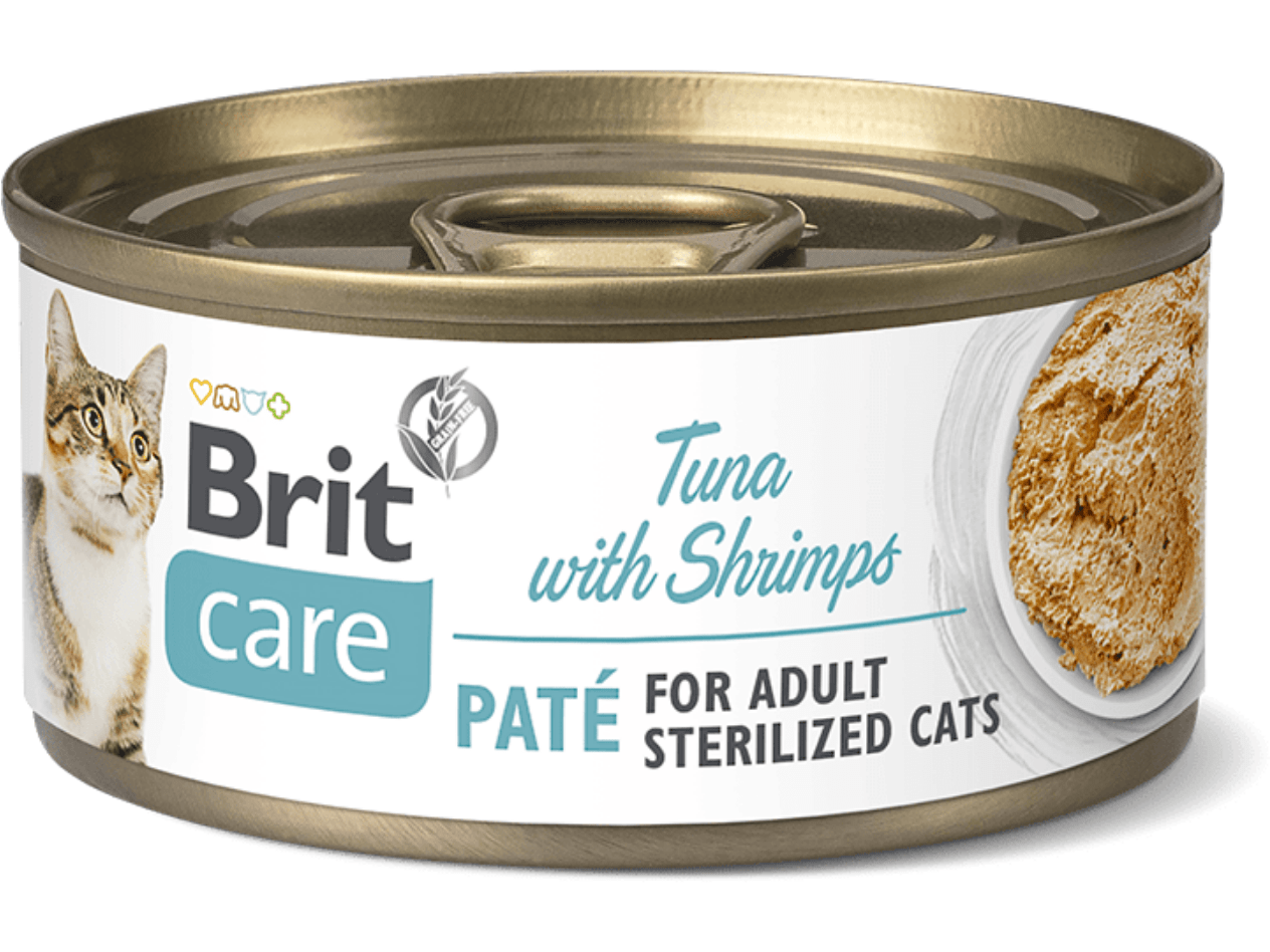 Brit Care Cat Sterilized. Tuna Paté with Shrimps  70g