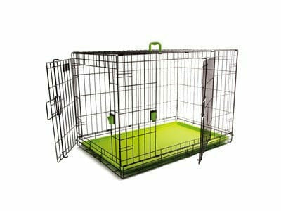 VOYAGER WIRE CRATE - 2 DOORS L,  GREEN
