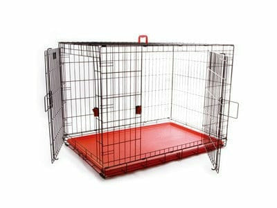 VOYAGER Wire Crate - 2 doors L, new patented lock Red